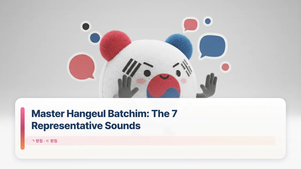 Master Hangeul Batchim: The 7 Representative Sounds