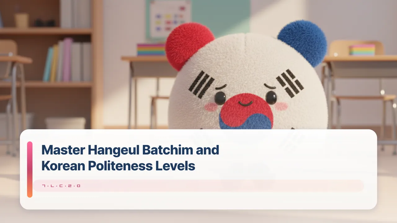Master Hangeul Batchim and Korean Politeness Levels