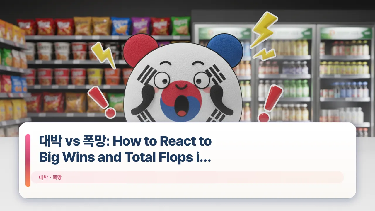 대박 vs 폭망: How to React to Big Wins and Total Flops in Korean