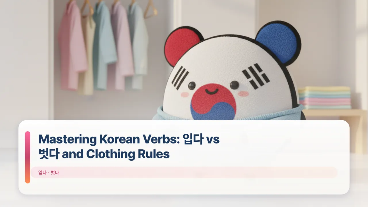 Mastering Korean Verbs: 입다 vs 벗다 and Clothing Rules