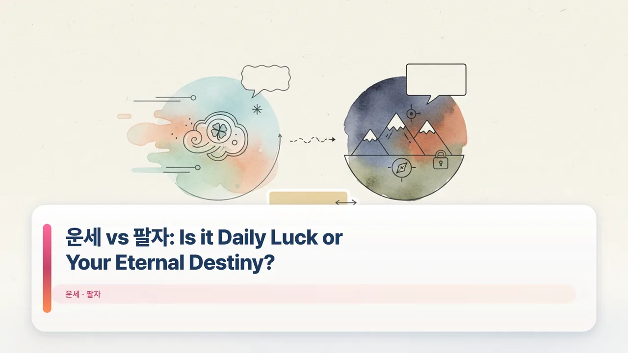 운세 vs 팔자: Is it Daily Luck or Your Eternal Destiny?