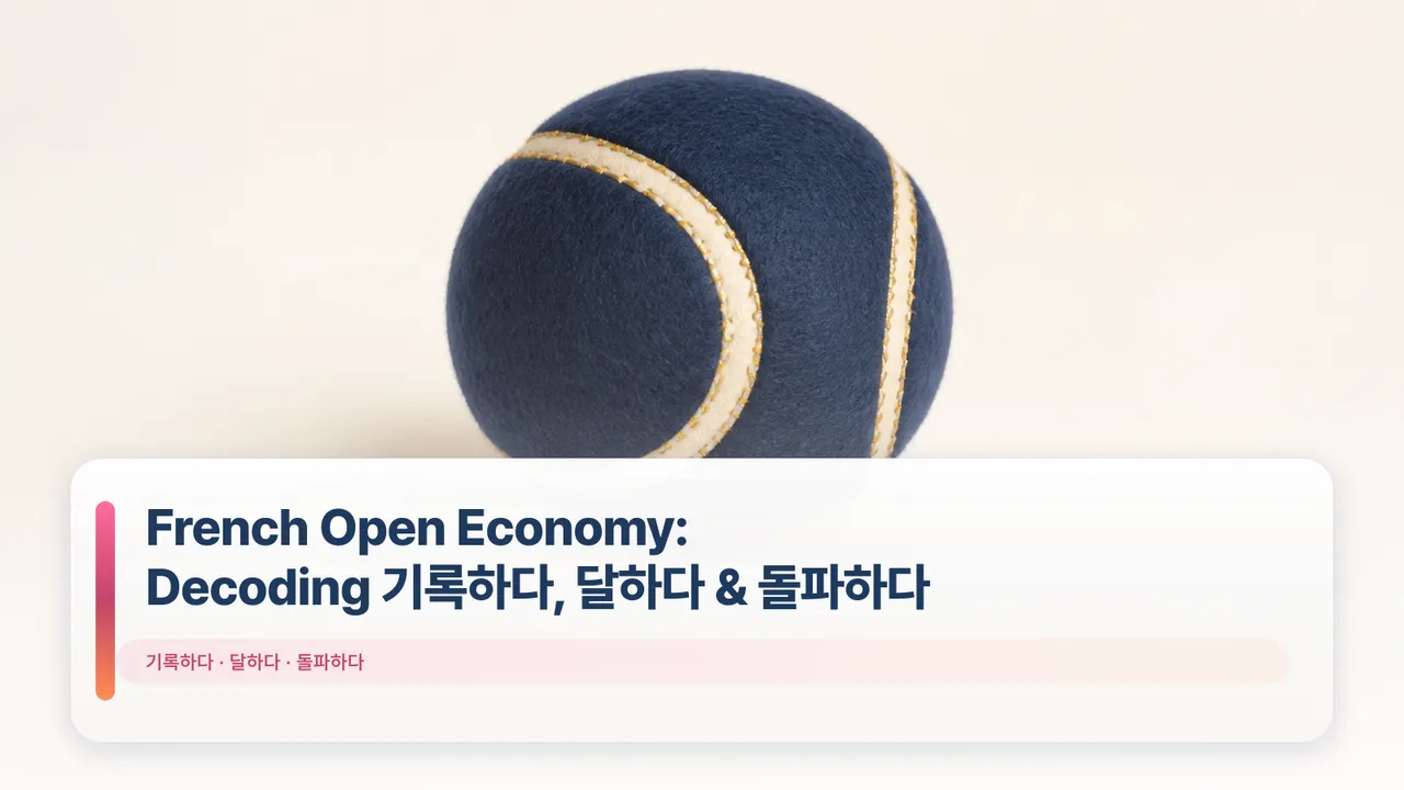 French Open Economy: Decoding 기록하다, 달하다 & 돌파하다