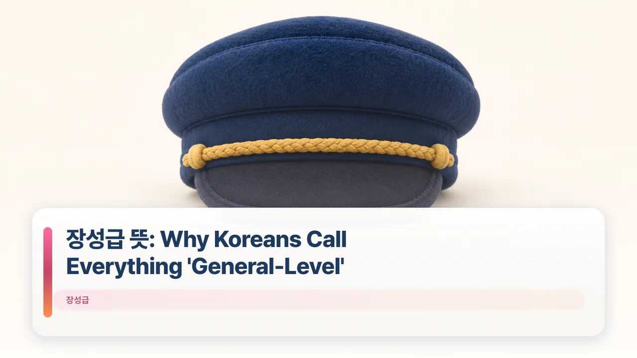 장성급 뜻: Why Koreans Call Everything 'General-Level'