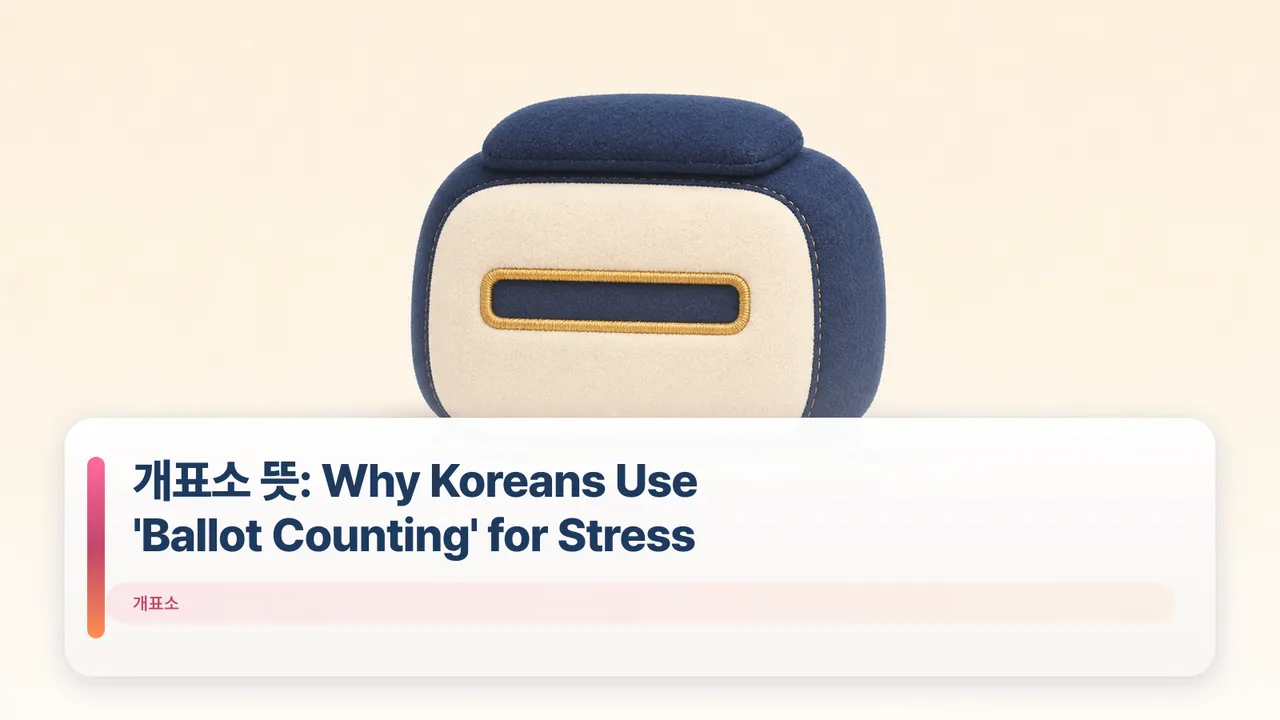 개표소 뜻: Why Koreans Use 'Ballot Counting' for Stress