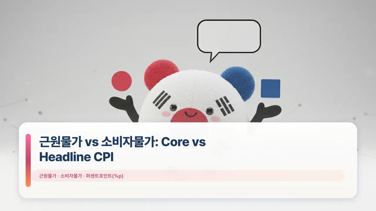 근원물가 vs 소비자물가: Core vs Headline CPI