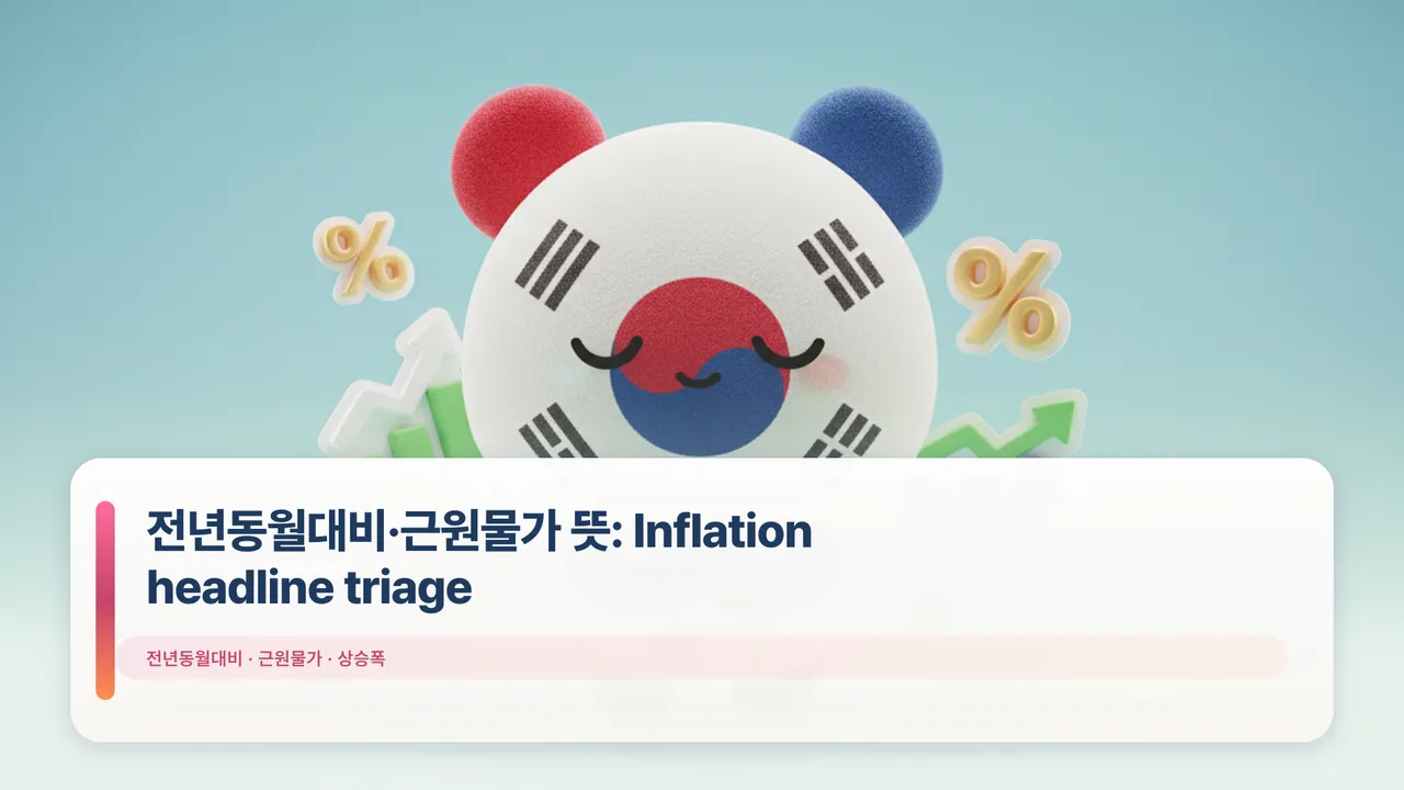 전년동월대비·근원물가 뜻: Inflation headline triage