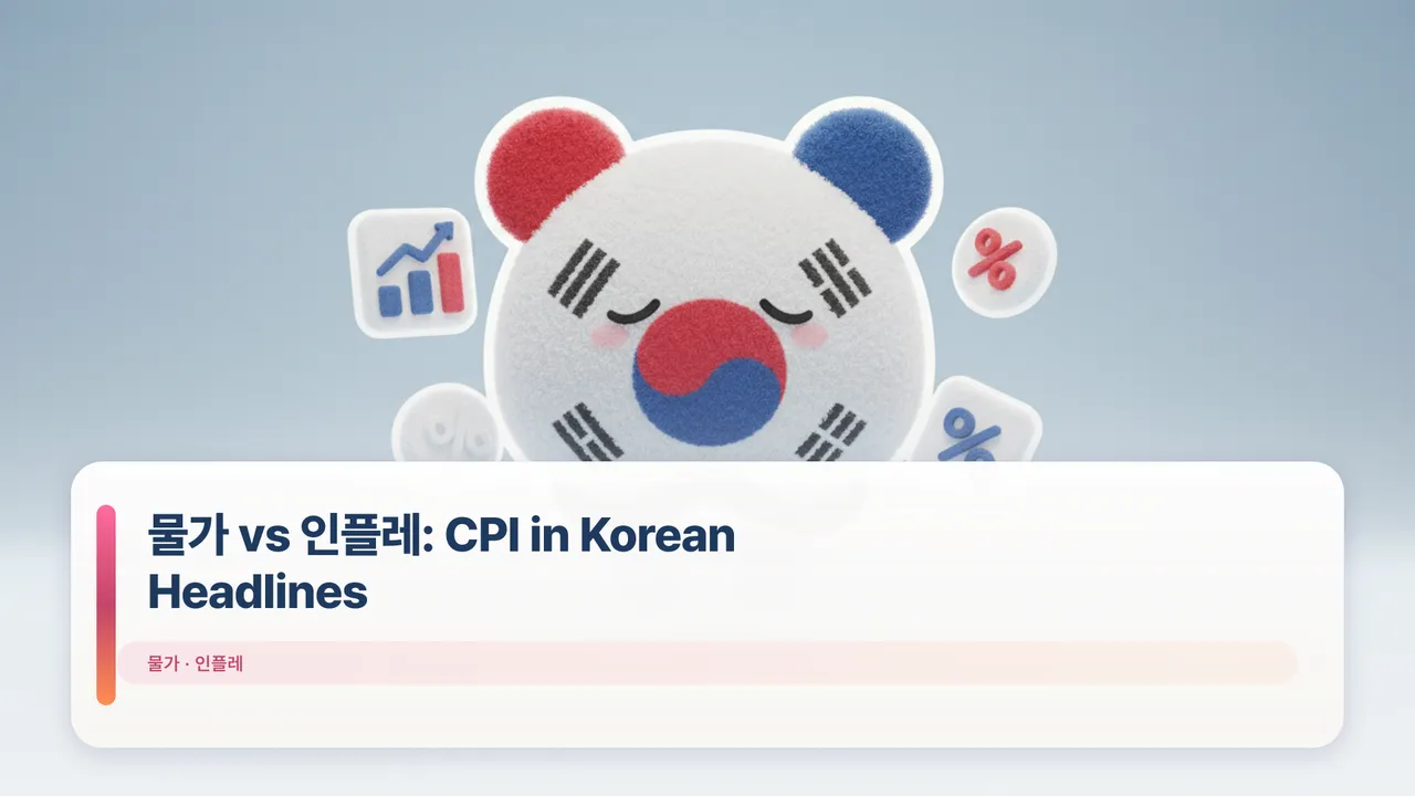 물가 vs 인플레: CPI in Korean Headlines