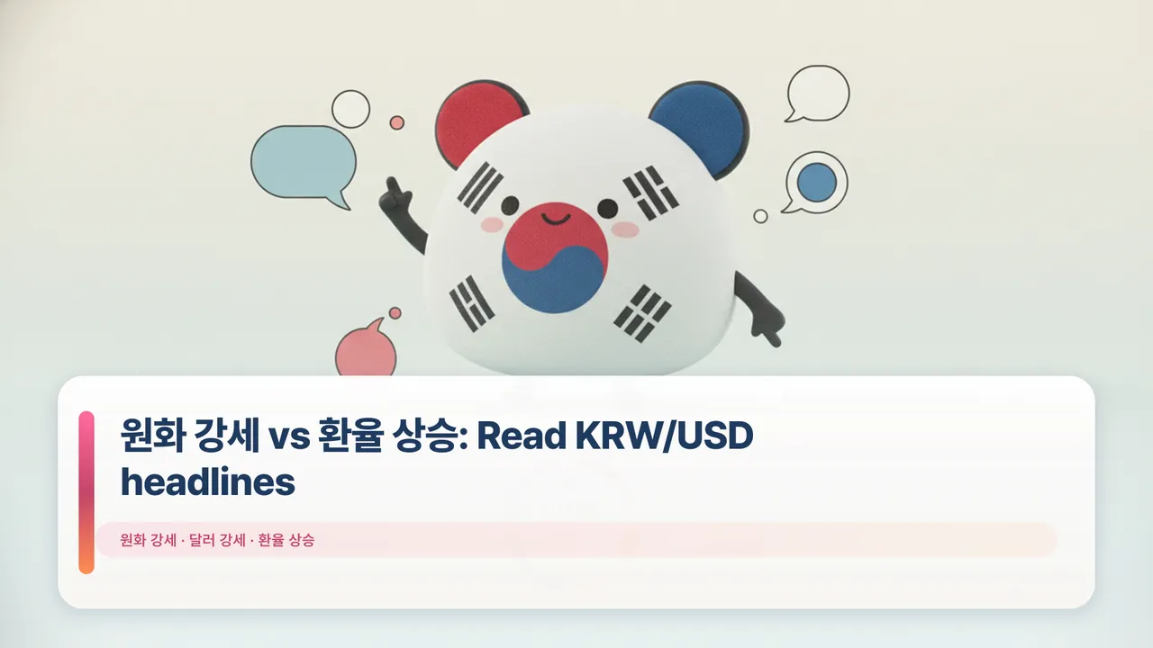 원화 강세 vs 환율 상승: Read KRW/USD headlines