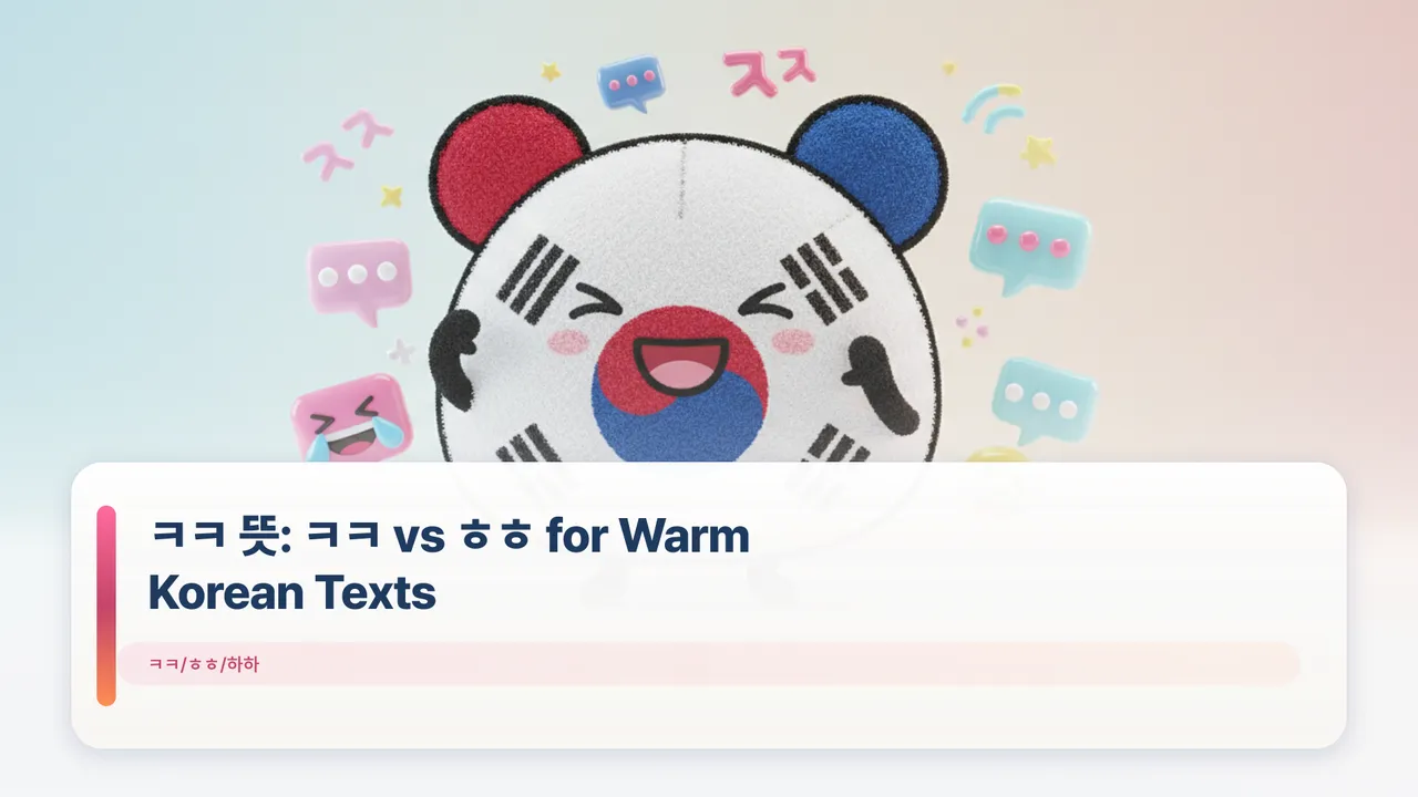 ㅋㅋ 뜻: ㅋㅋ vs ㅎㅎ for Warm Korean Texts